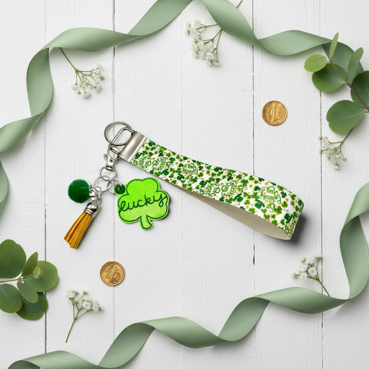 Lucky Shamrock Keychain and Wristlet