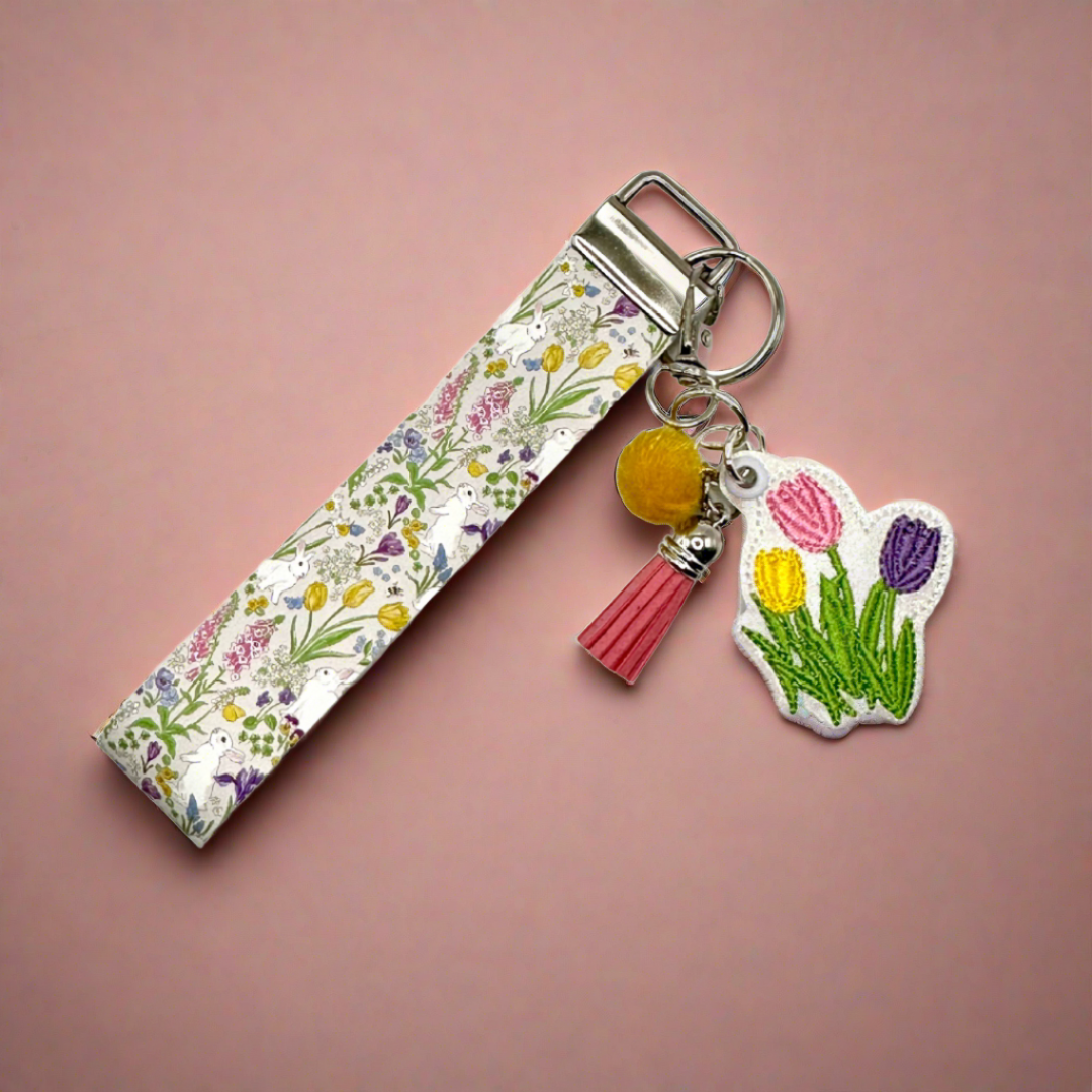 3 Tulips Keychain and Wristlet