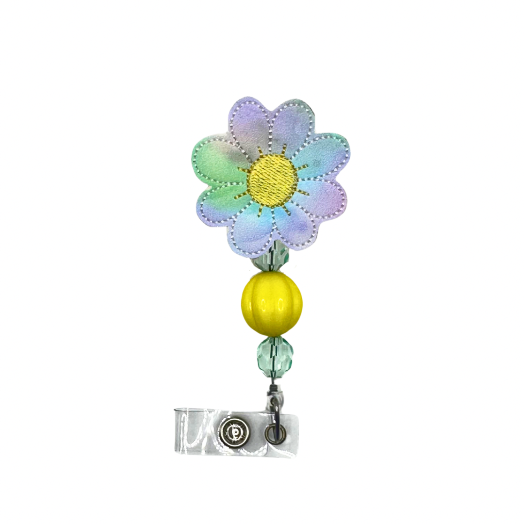 Colorful Daisy Badge Reel