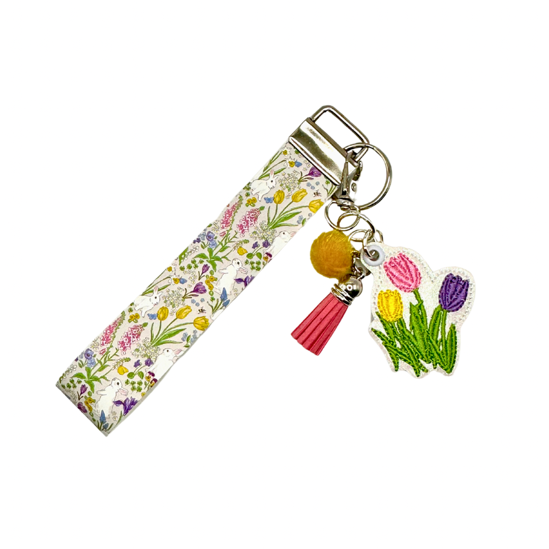 3 Tulips Keychain and Wristlet