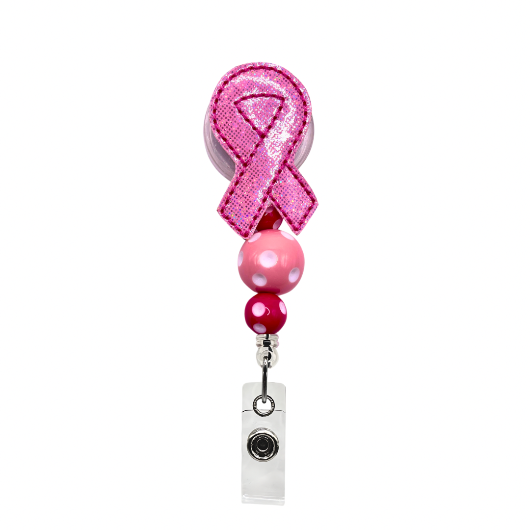 Pink Ribbon Badge Reel