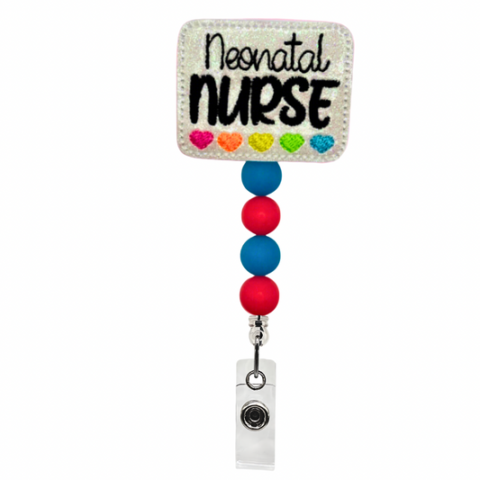 Neonatal Nurse Beaded Badge Reel