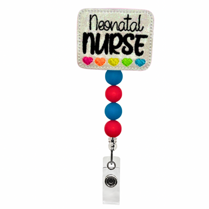 Neonatal Nurse Beaded Badge Reel