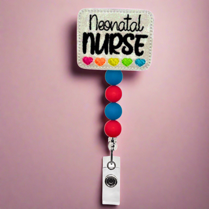 Neonatal Nurse Beaded Badge Reel