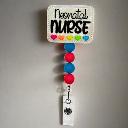 Neonatal Nurse Beaded Badge Reel