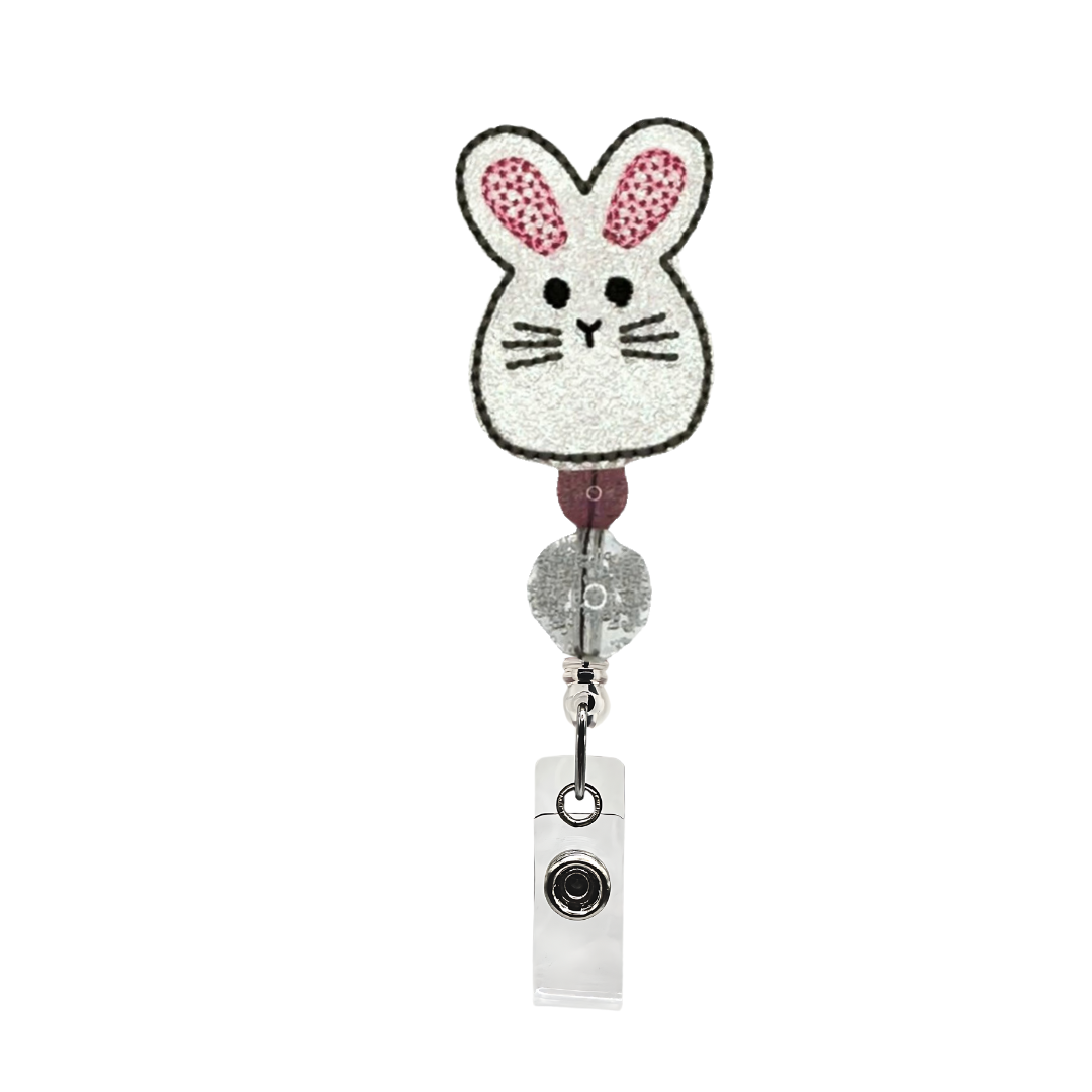 Big Ear Bunny Beaded Badge Reel