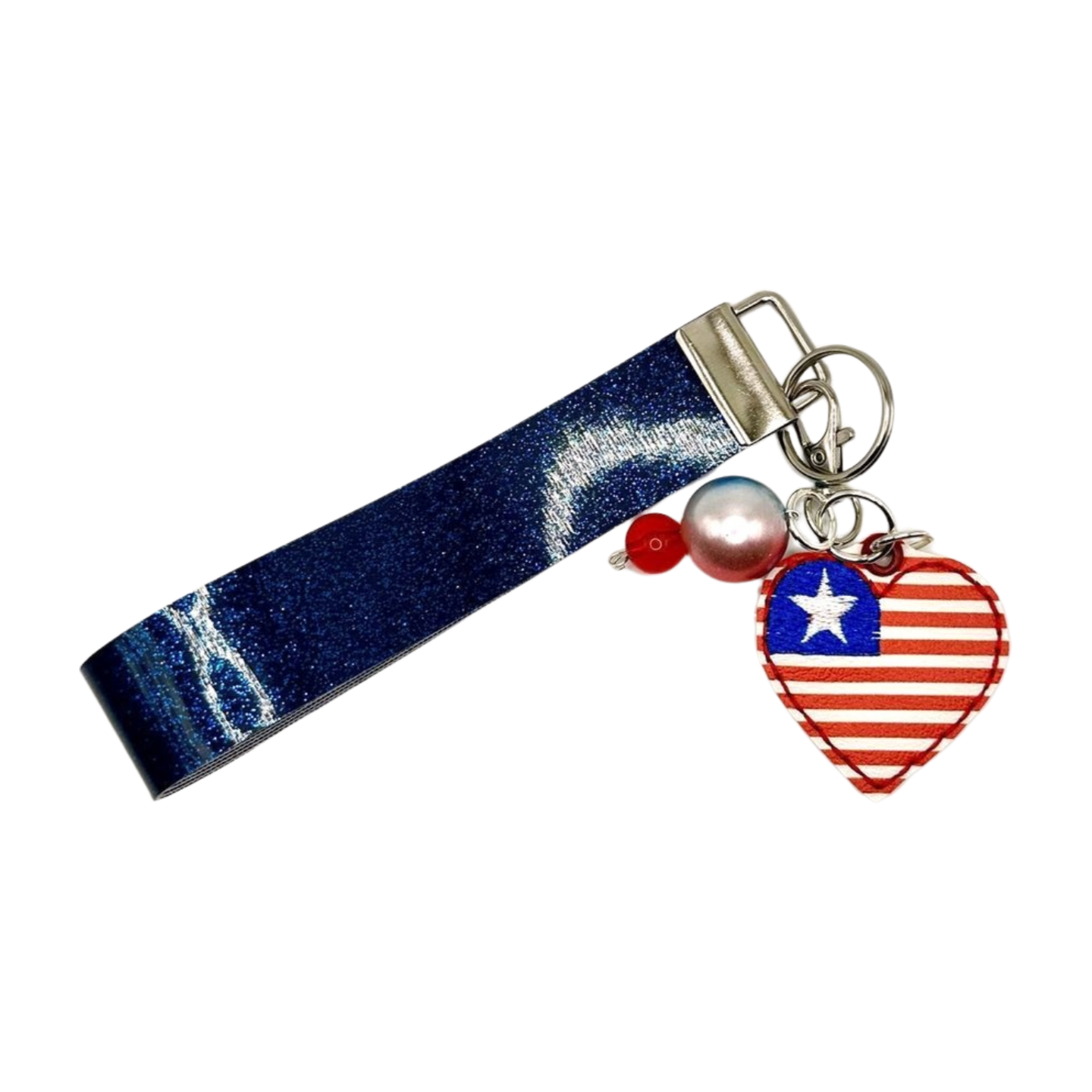 Heart Flag Keychain and Wristlet