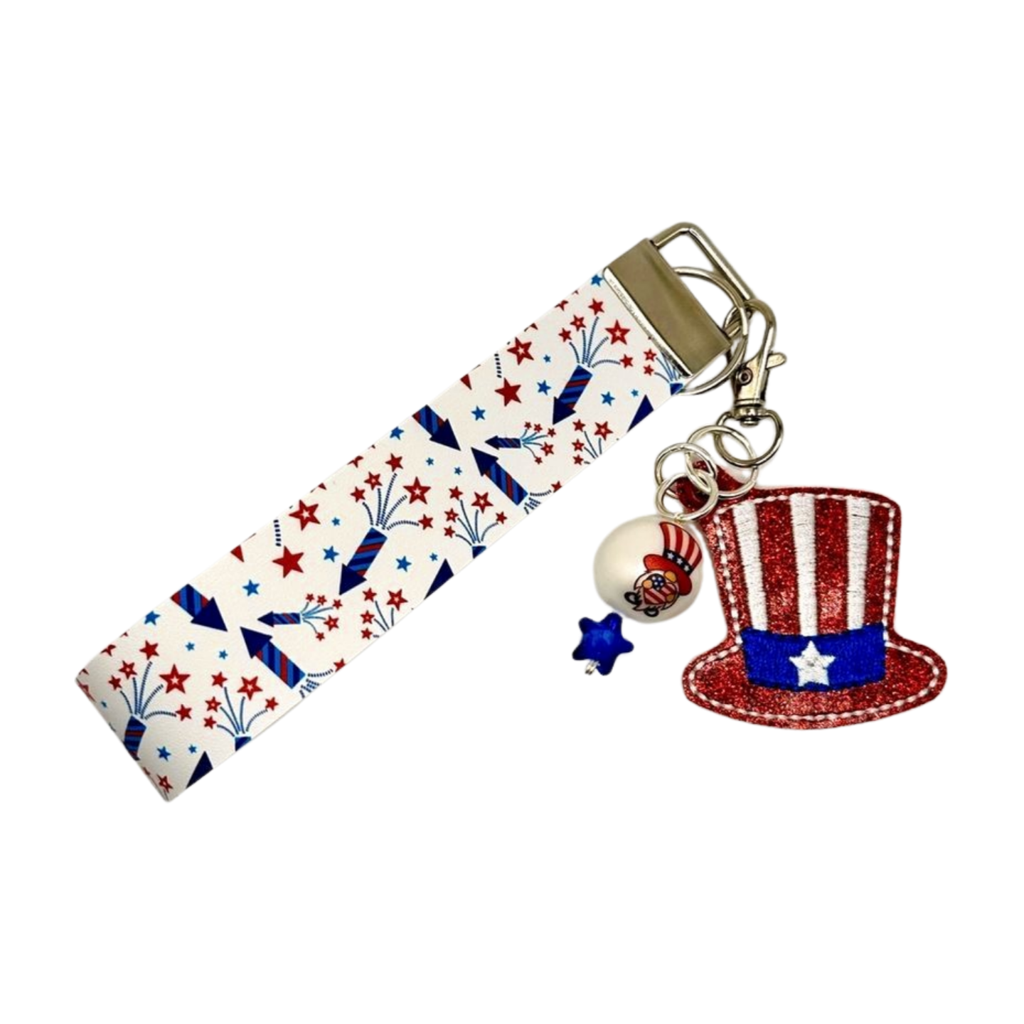 Uncle Sam Hat Keychain and Wristlet
