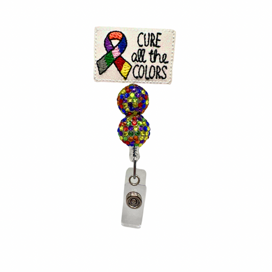 Cure All The Colors Ribbon Badge Reel