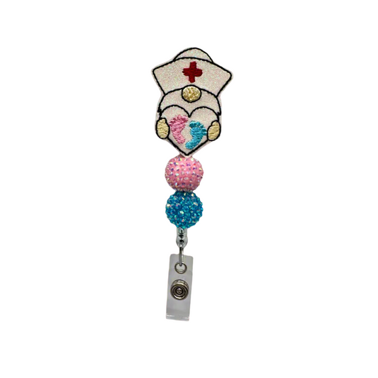 Baby Foot Gnome Badge Reel