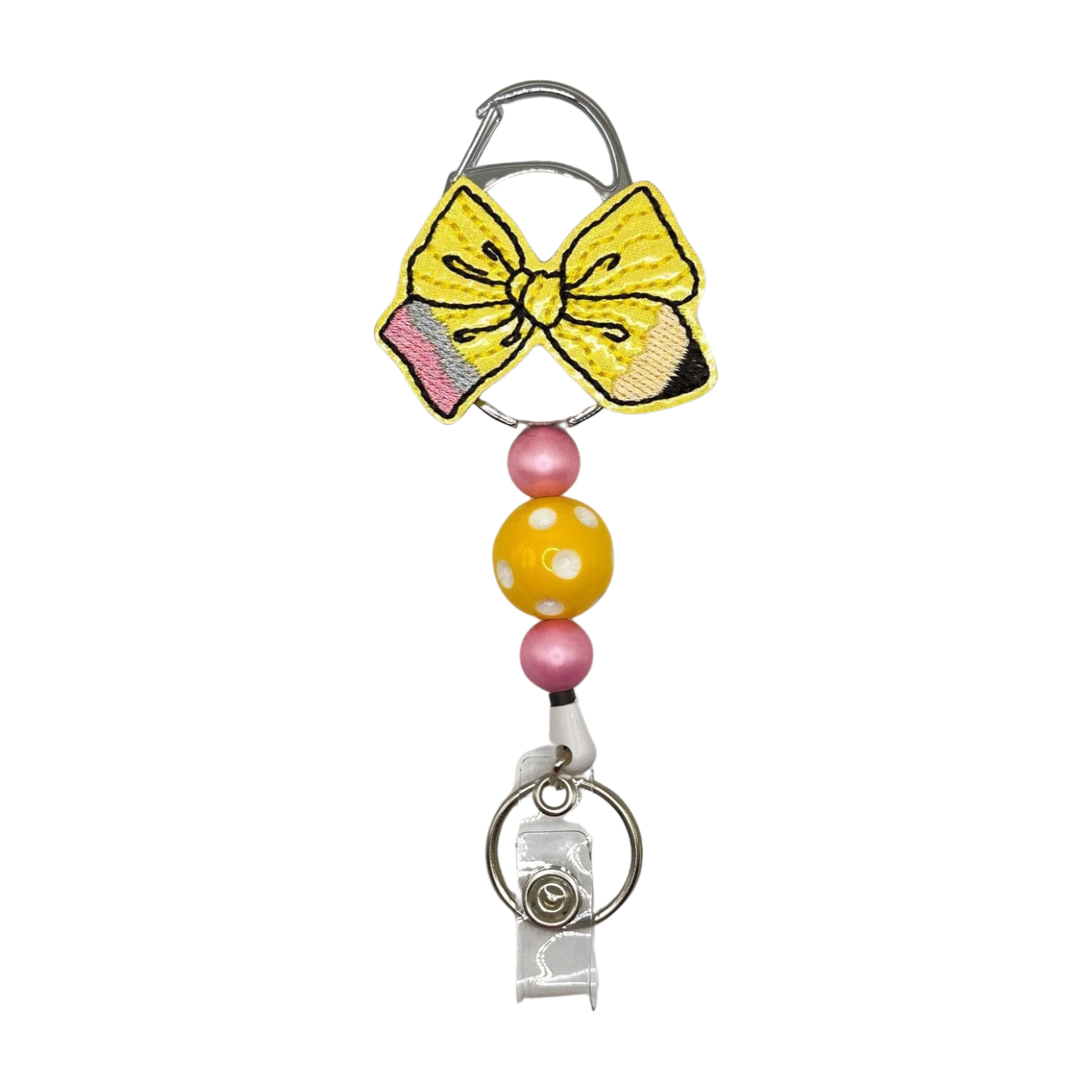 Pencil Bow Badge Reel