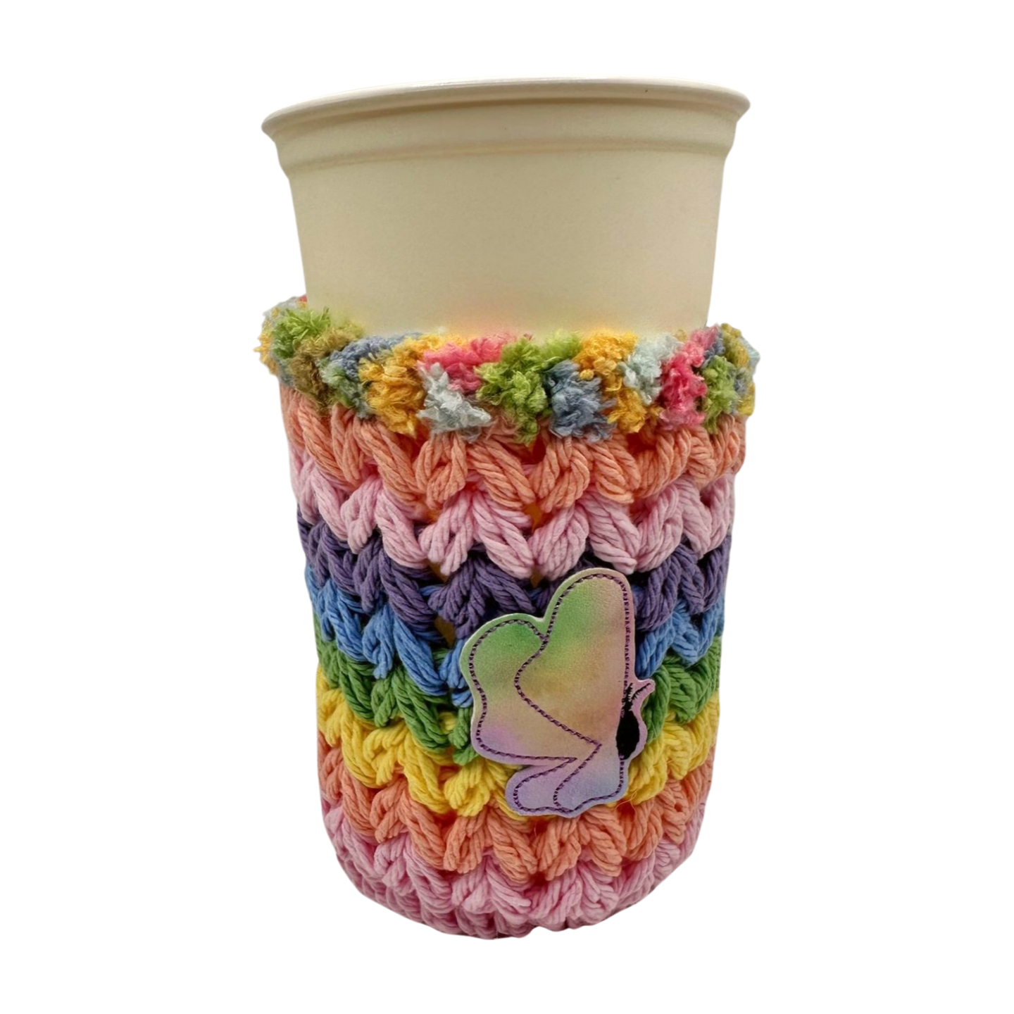 Watercolor butterfly cold cup cozy