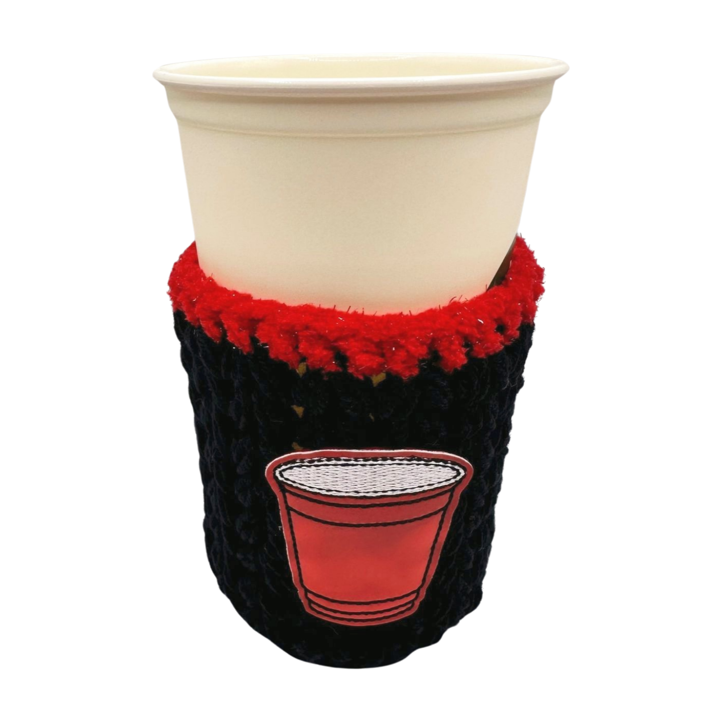 Red cup cold drink cozy