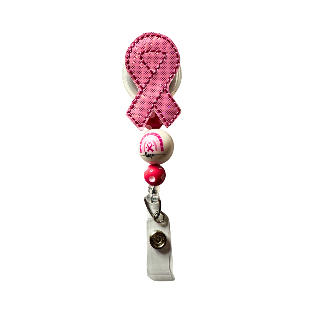 Pink Ribbon Badge Reel