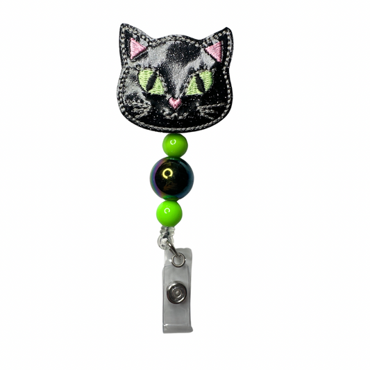 Black Cat Badge Reel