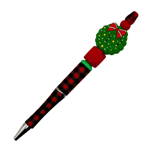 Christmas Wreath Beaded Pen