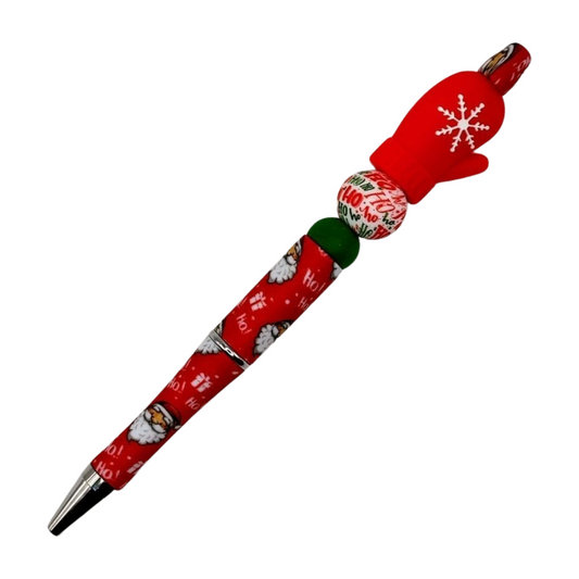 Red mitten Beaded Pen