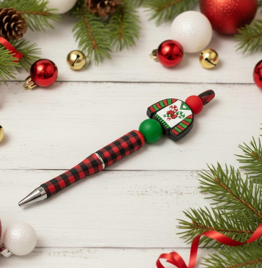 Ugly Christmas Sweater Beaded Pen