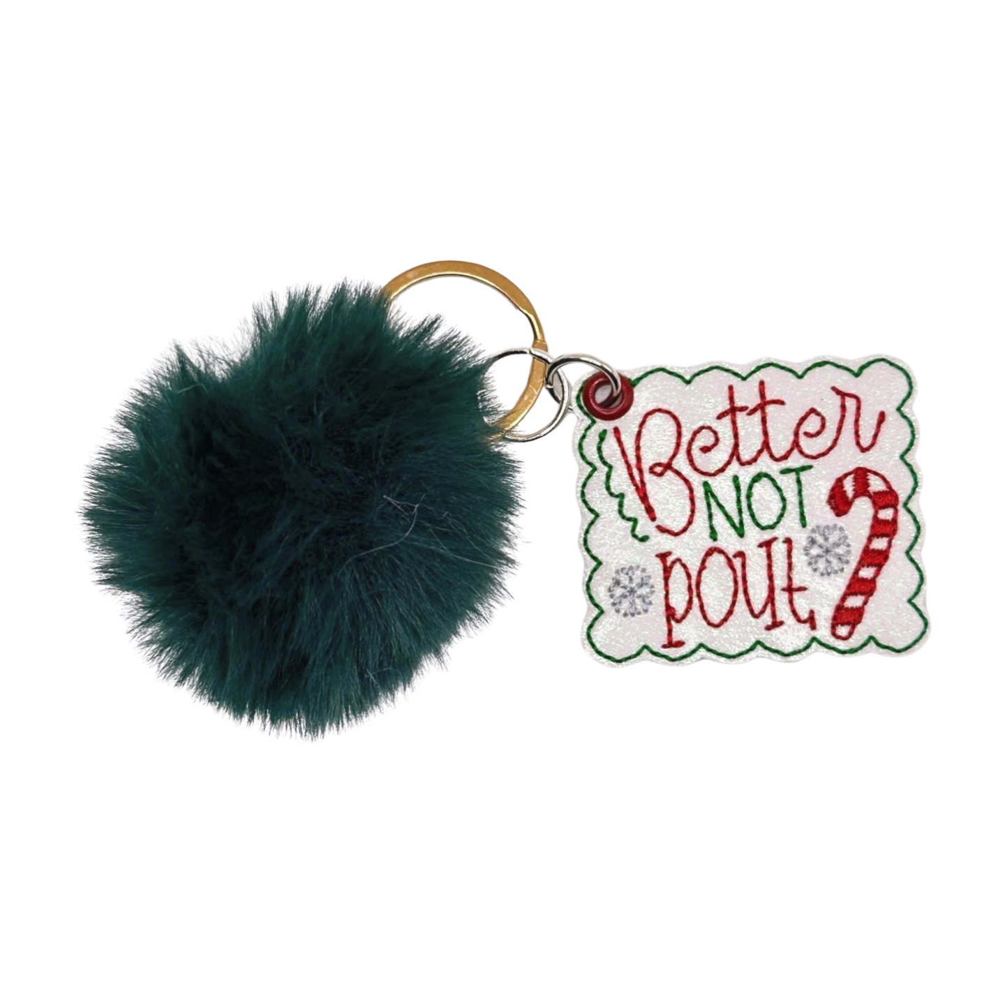 Better Not Pout Pom Pom Keychain