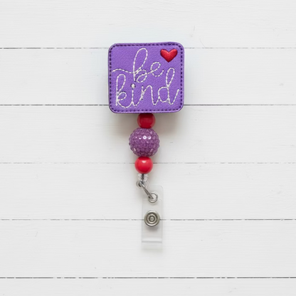 Be Kind Badge Reel with Beads