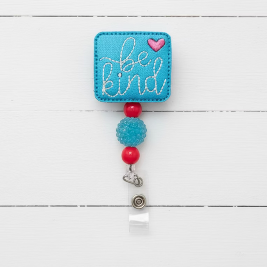Be Kind Badge Reel with Beads