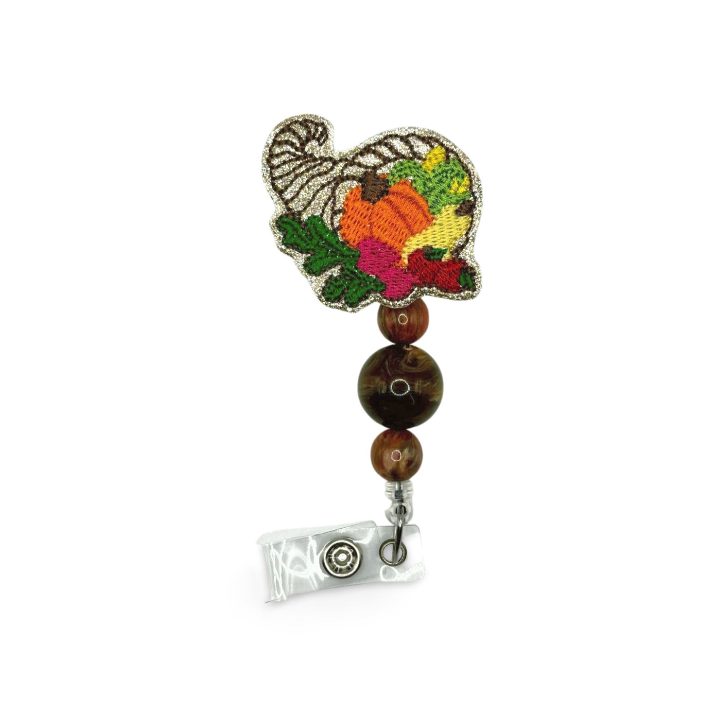 Cornucopia Beaded Badge Reel