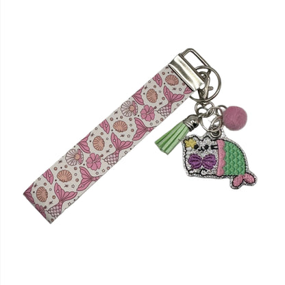 Meowmaid Keychain and Wristlet