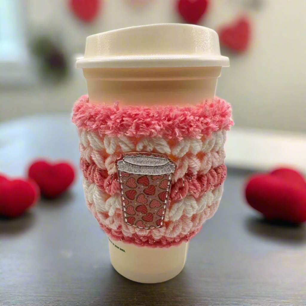 Heart Cup Coffee Cozy Sleeve