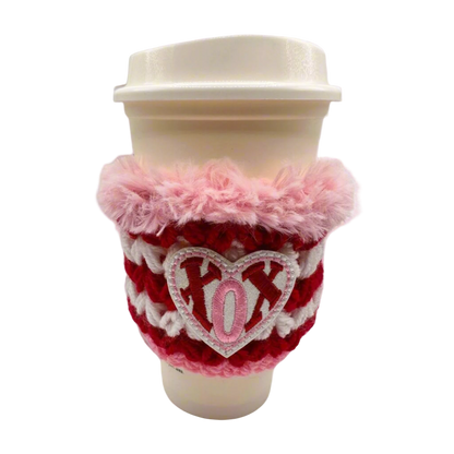 XOX Heart Coffee Cozy Sleeve