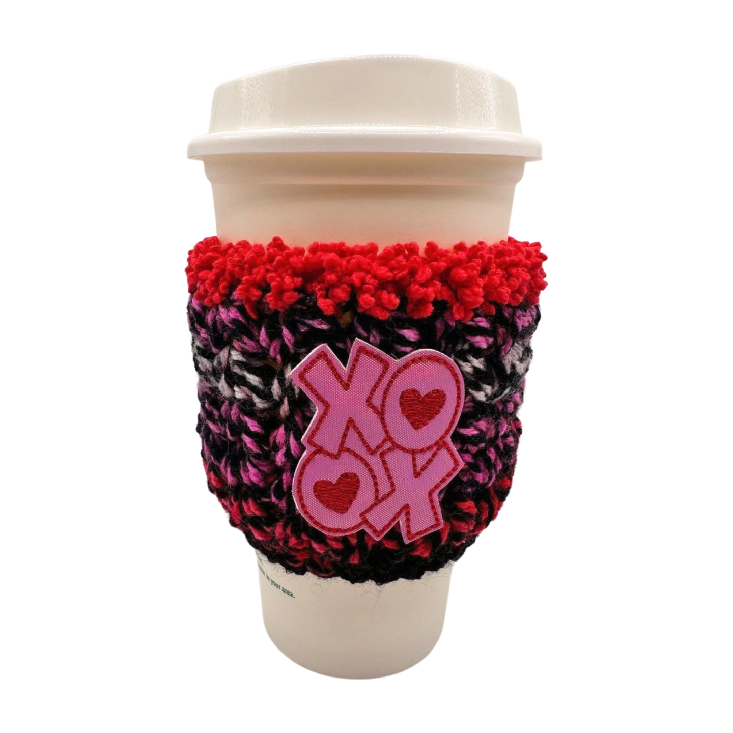 Red XOXO  Coffee Cozy Sleeve