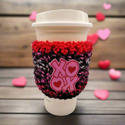 Red XOXO  Coffee Cozy Sleeve