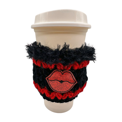 Red Lips Coffee Cozy Sleeve