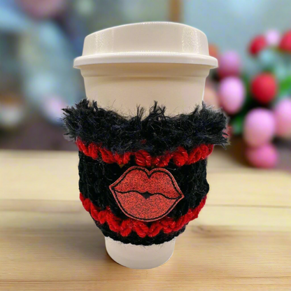 Red Lips Coffee Cozy Sleeve