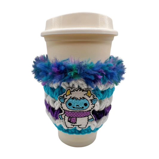 Winter Yeti Coffee Cozy Sleeve