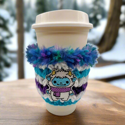 Winter Yeti Coffee Cozy Sleeve