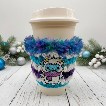 Winter Yeti Coffee Cozy Sleeve