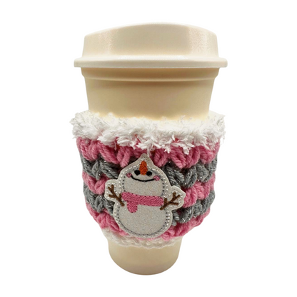 Hugging Snowman Coffee Cozy Sleeve