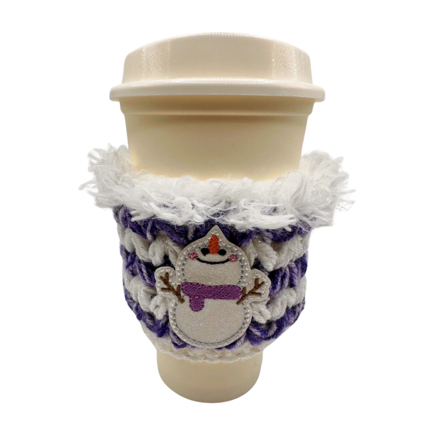 Hugging Snowman Coffee Cozy Sleeve