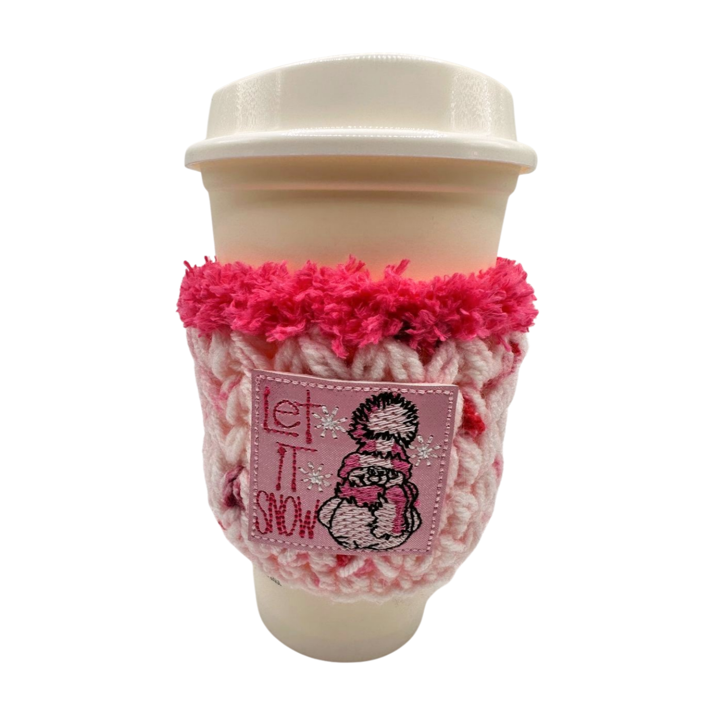 Let it Snow Snowman Coffee Cozy