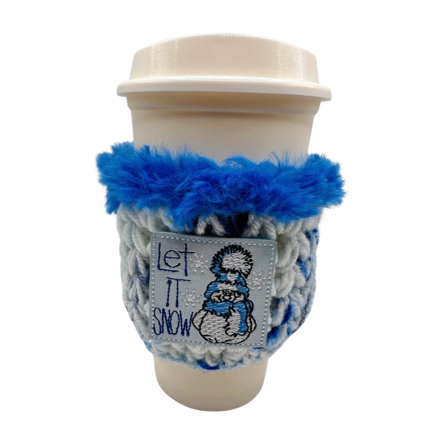 Let it Snow Snowman Coffee Cozy