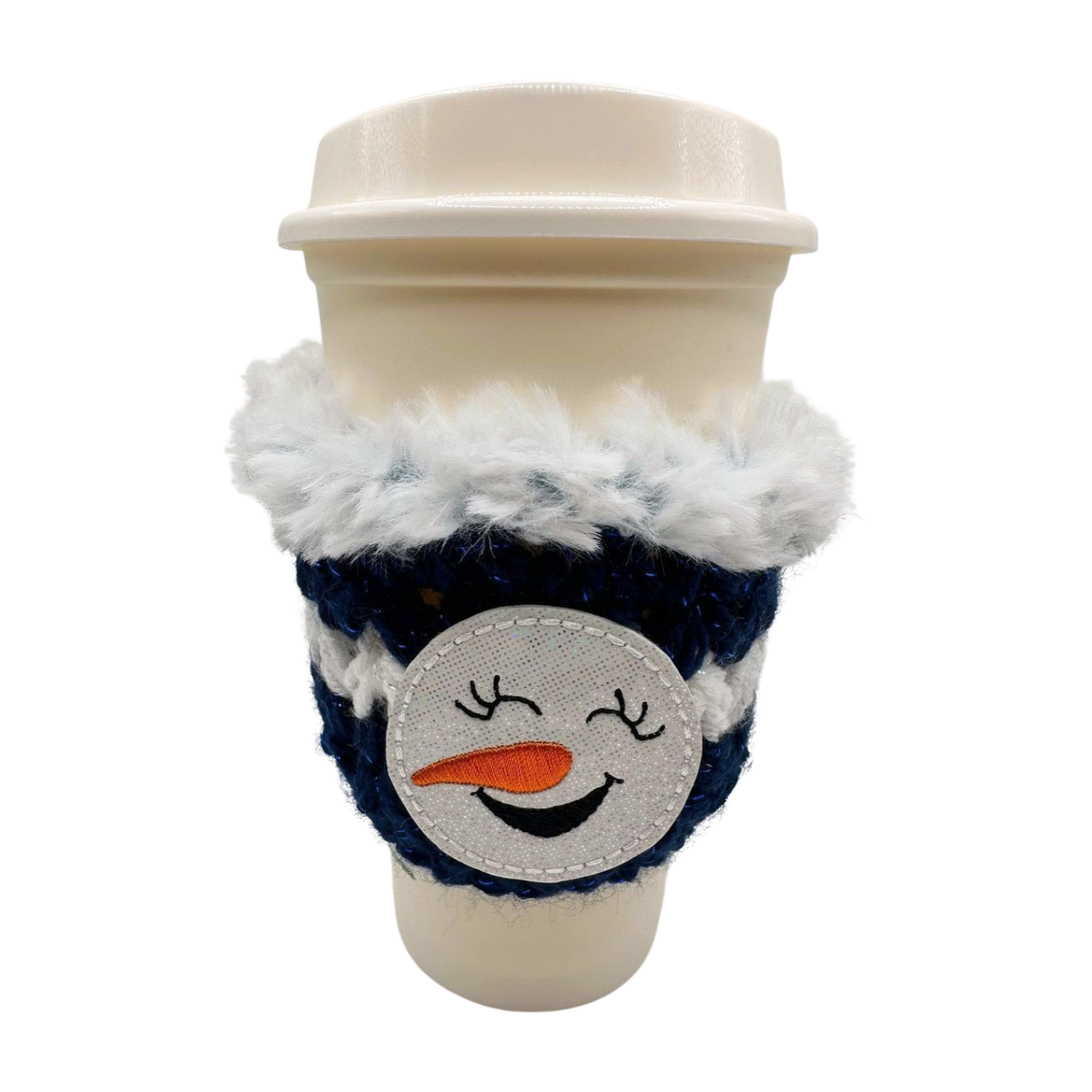 Snowman Face Coffee Cozy Sleeve