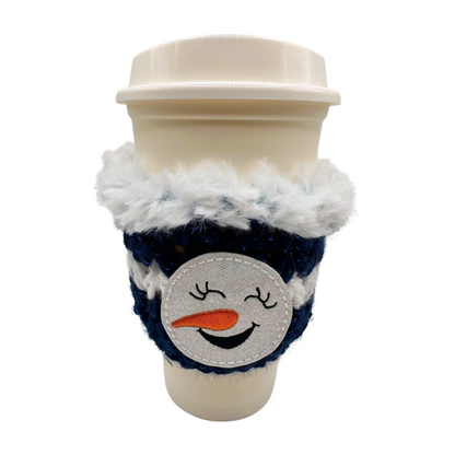 Snowman Face Coffee Cozy Sleeve