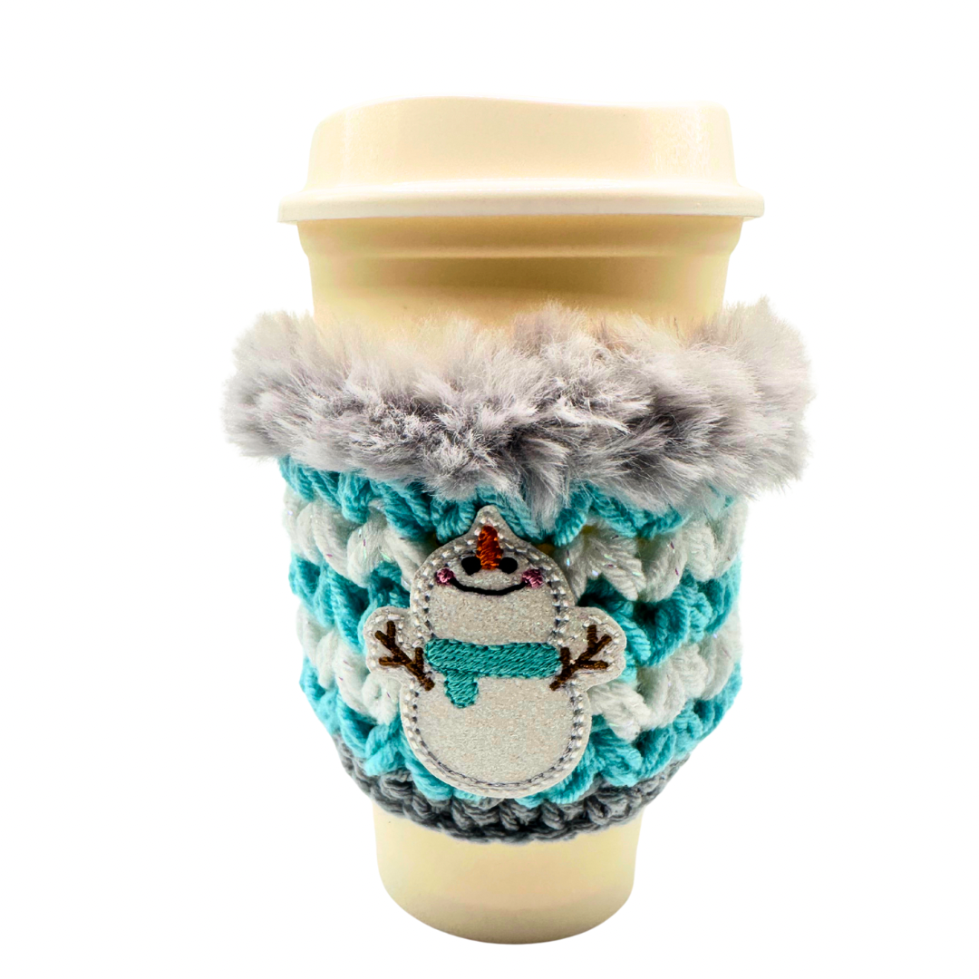 Hugging Snowman Coffee Cozy