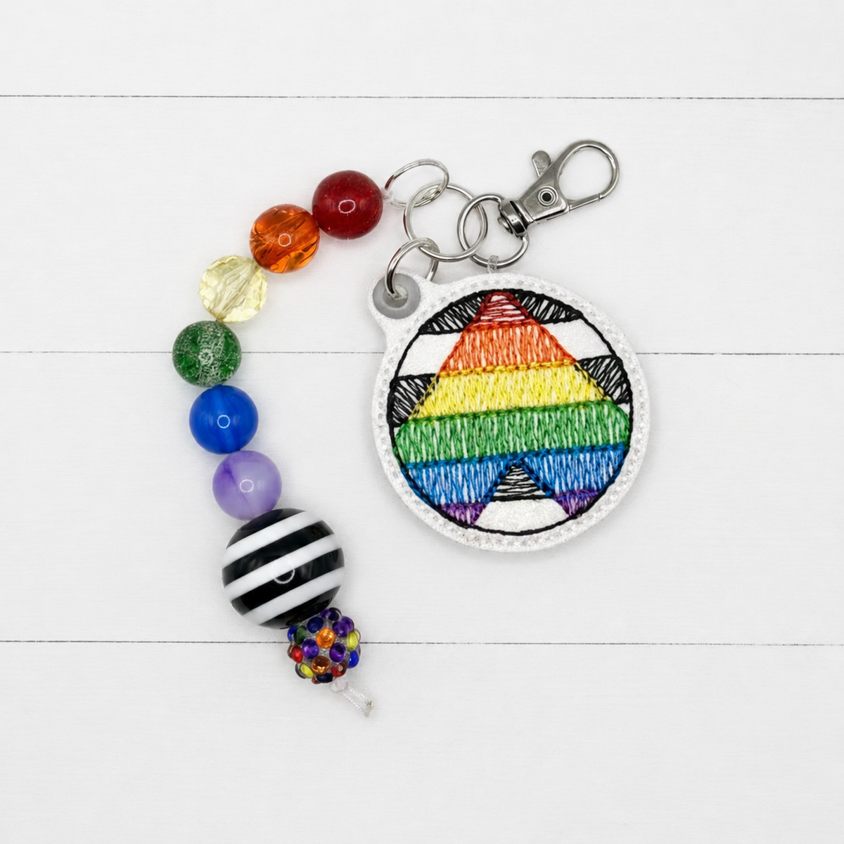 Ally LGBTQ Beaded Keychain