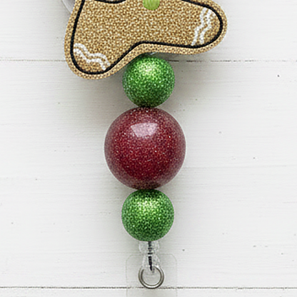 Ninja Gingerbread Man Badge Reel