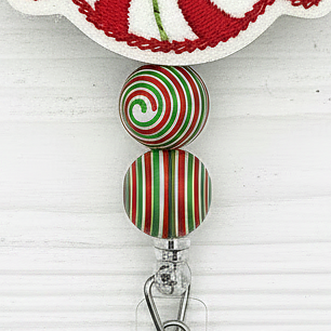 Peppermint Swirl Badge Reel