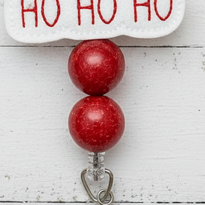 Santa Sleigh Ho Ho Ho Badge Reel