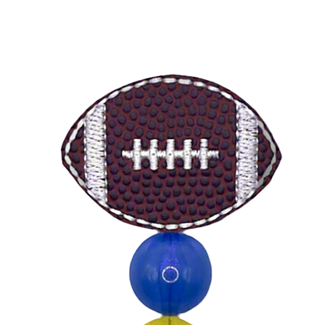 Blue and Yellow Football Badge Reel