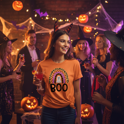 Orange Halloween Rainbow Ghost Shirt