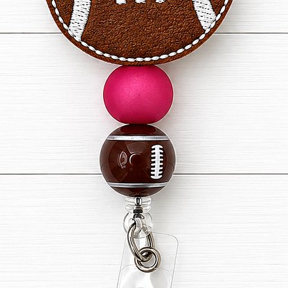 Flower Football Badge Reel